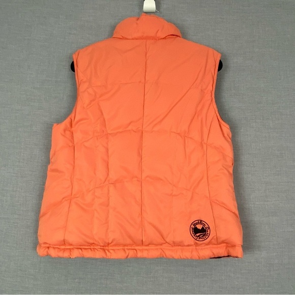 WindRiver Reversible Down Filled Puffer Vest Corduroy and Orange Sz Medium - Picture 10 of 13